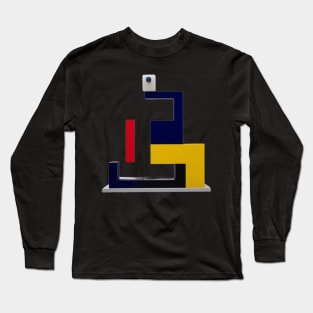 Mondrian Style Art Long Sleeve T-Shirt